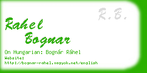 rahel bognar business card